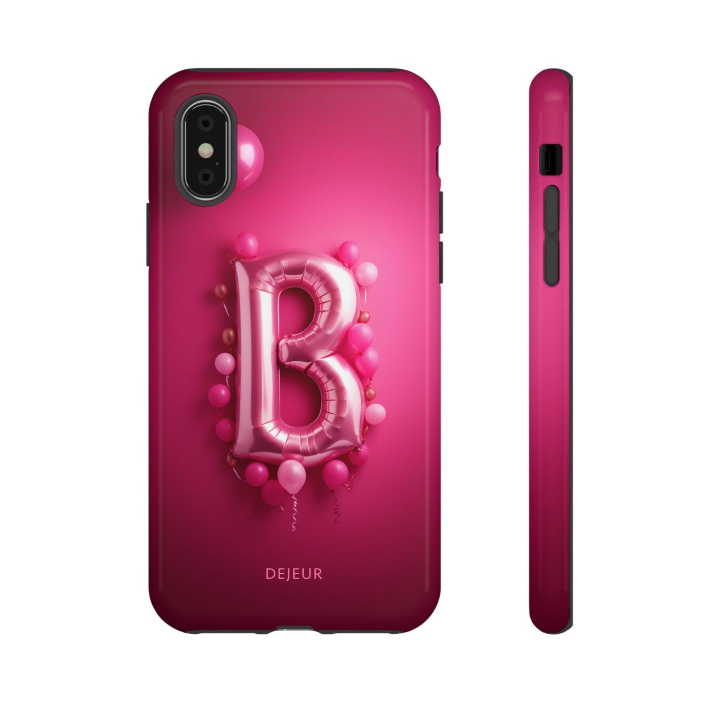 B Magenta Pink Balloons - iPhone Tough Case