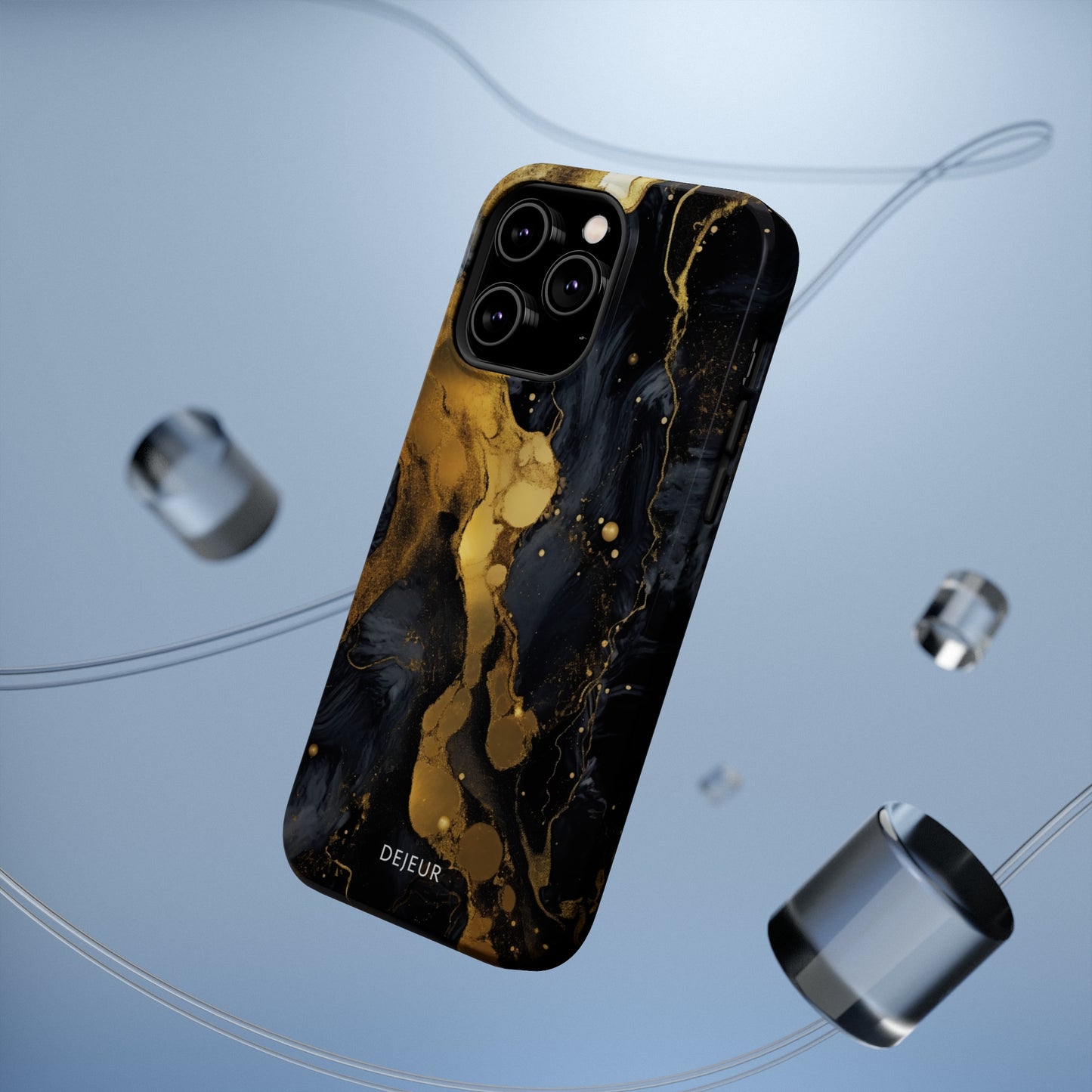 Metallic Gold Dark Marble - iPhone MagSafe Tough Case