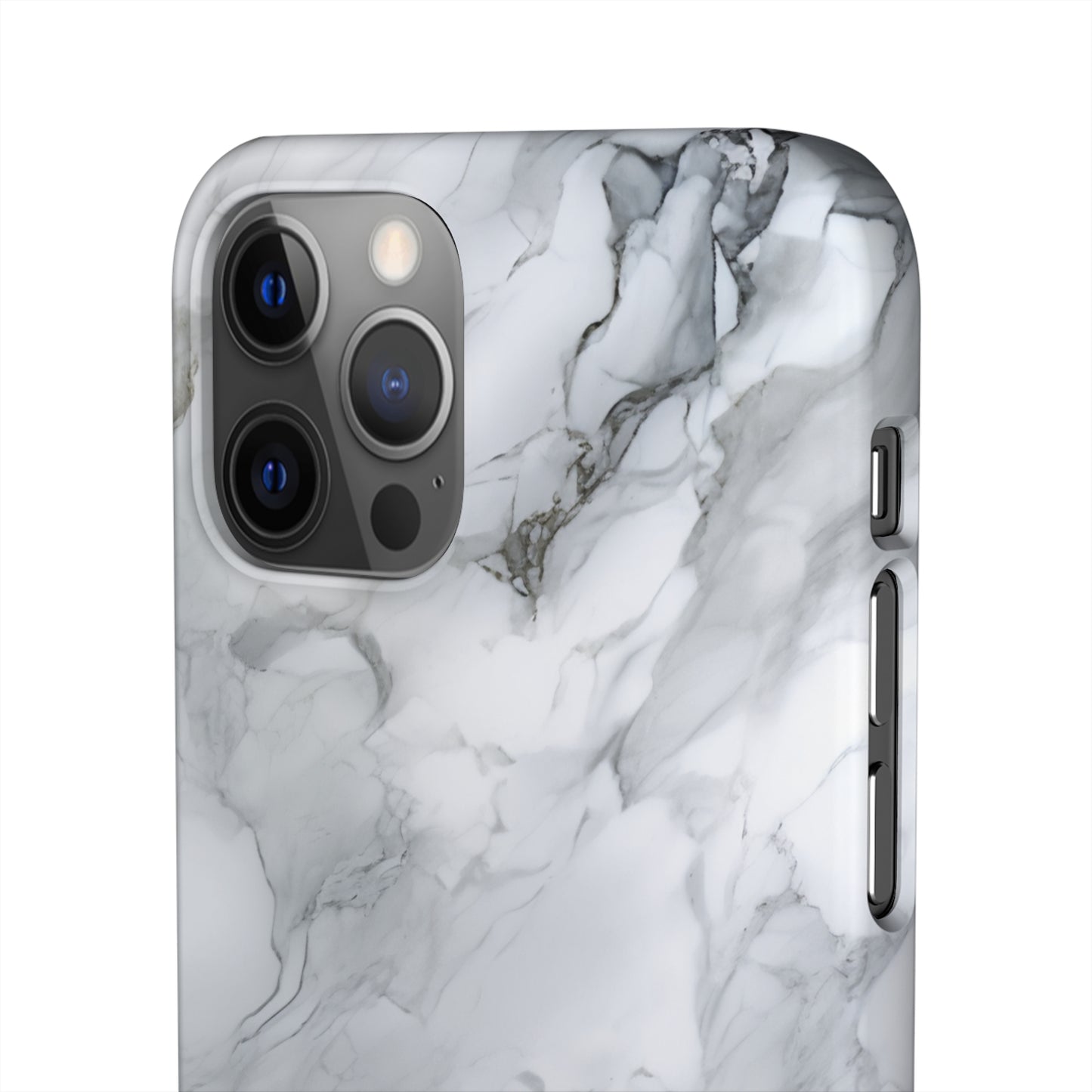 Platinum Silver Marble - iPhone Snap Case