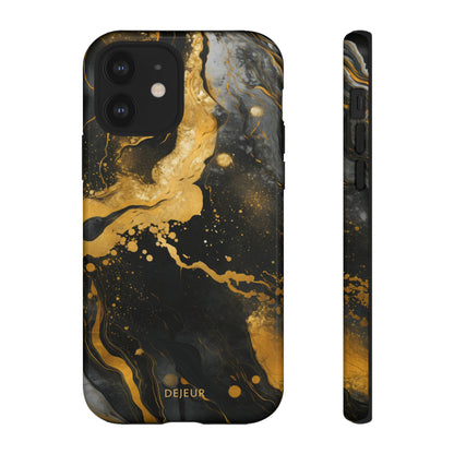 Gold & Black Marble - iPhone Tough Case