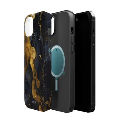 Metallic Gold Dark Marble - iPhone MagSafe Tough Case