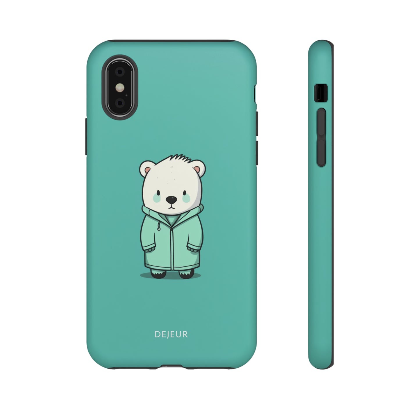 Aqua Coat Bear - iPhone Tough Case