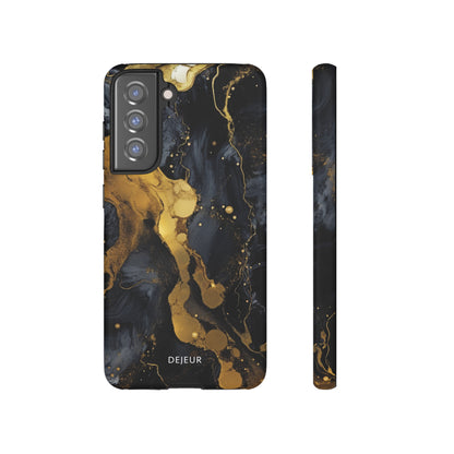 Metallic Gold Dark Marble - Samsung Galaxy Tough Case