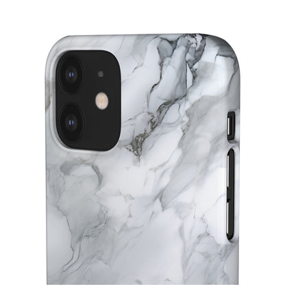 Platinum Silver Marble - iPhone Snap Case