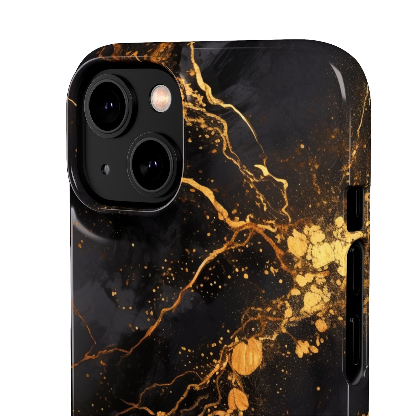 Dark Gold Amber Marble - iPhone Snap Case