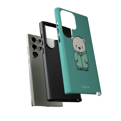 Aqua Coat Bear - Samsung Galaxy Tough Case