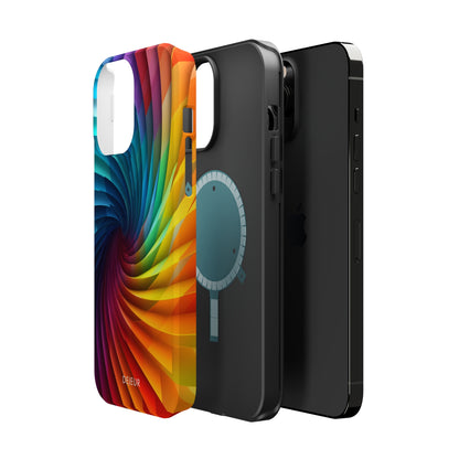 Rainbow Spiral - iPhone MagSafe Tough Case