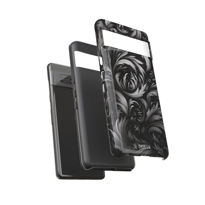 Dark Grey Floral - Google Pixel Tough Case