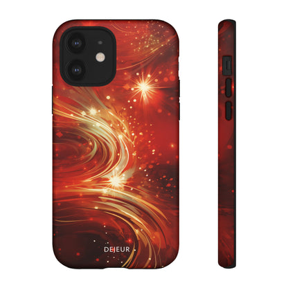 Festive Ruby Swirls  - iPhone Tough Case