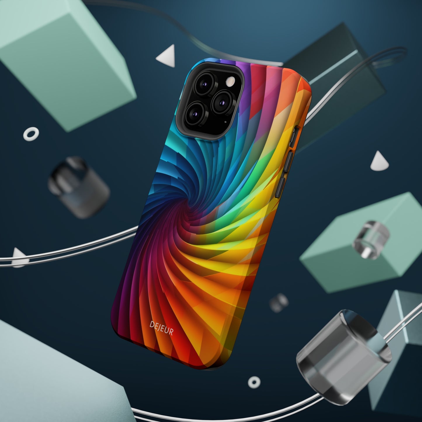 Rainbow Spiral - iPhone MagSafe Tough Case