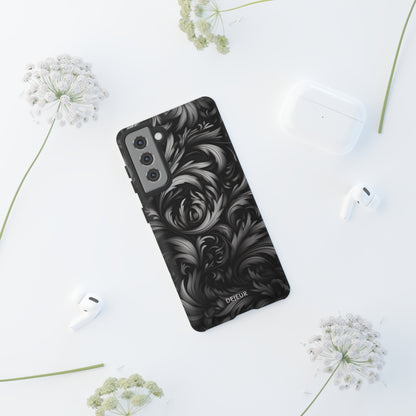 Dark Grey Floral - Samsung Galaxy Tough Case