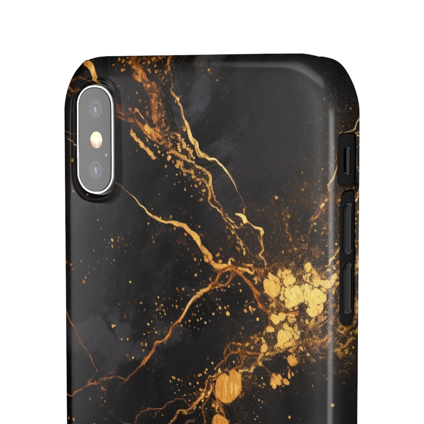 Dark Gold Amber Marble - iPhone Snap Case