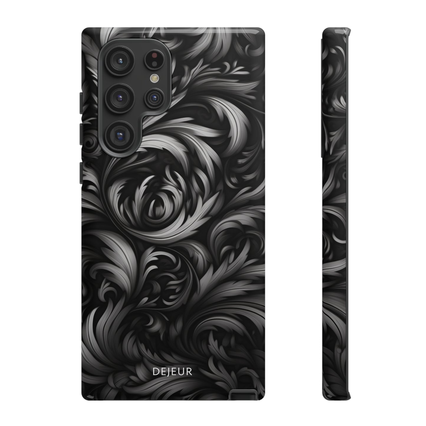 Dark Grey Floral - Samsung Galaxy Tough Case