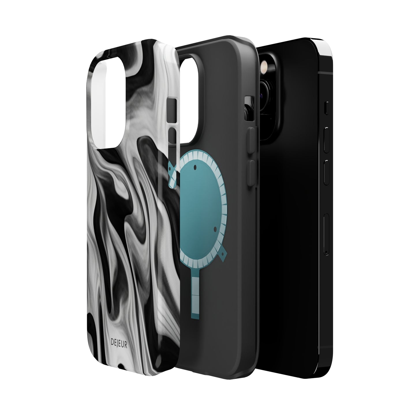 Misty Waves Monochrome - iPhone MagSafe Tough Case