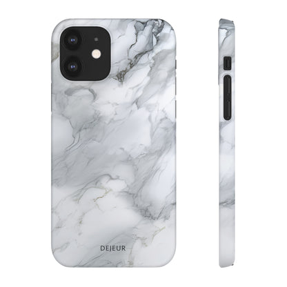 Platinum Silver Marble - iPhone Snap Case