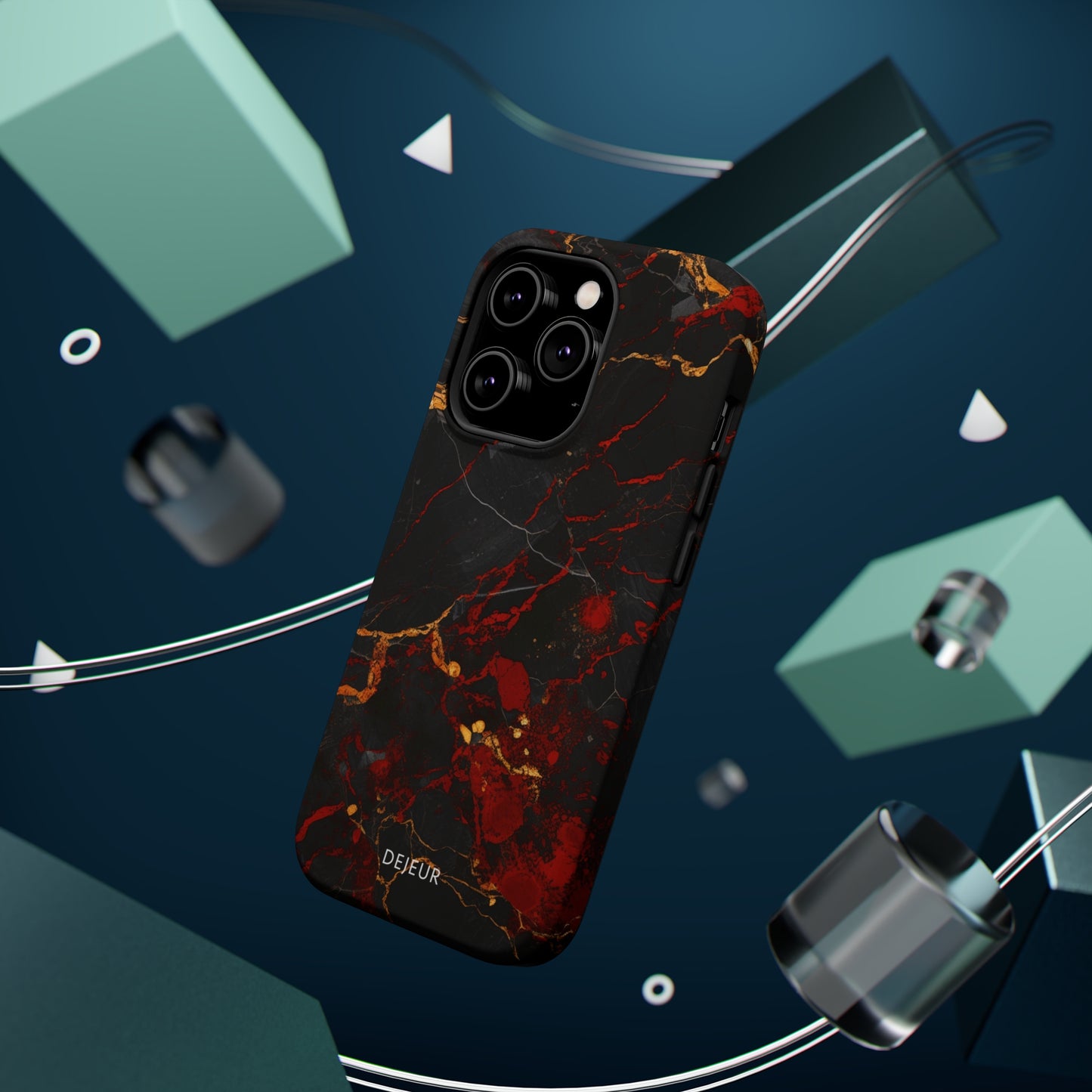 Dark Crimson Marble - iPhone MagSafe Tough Case