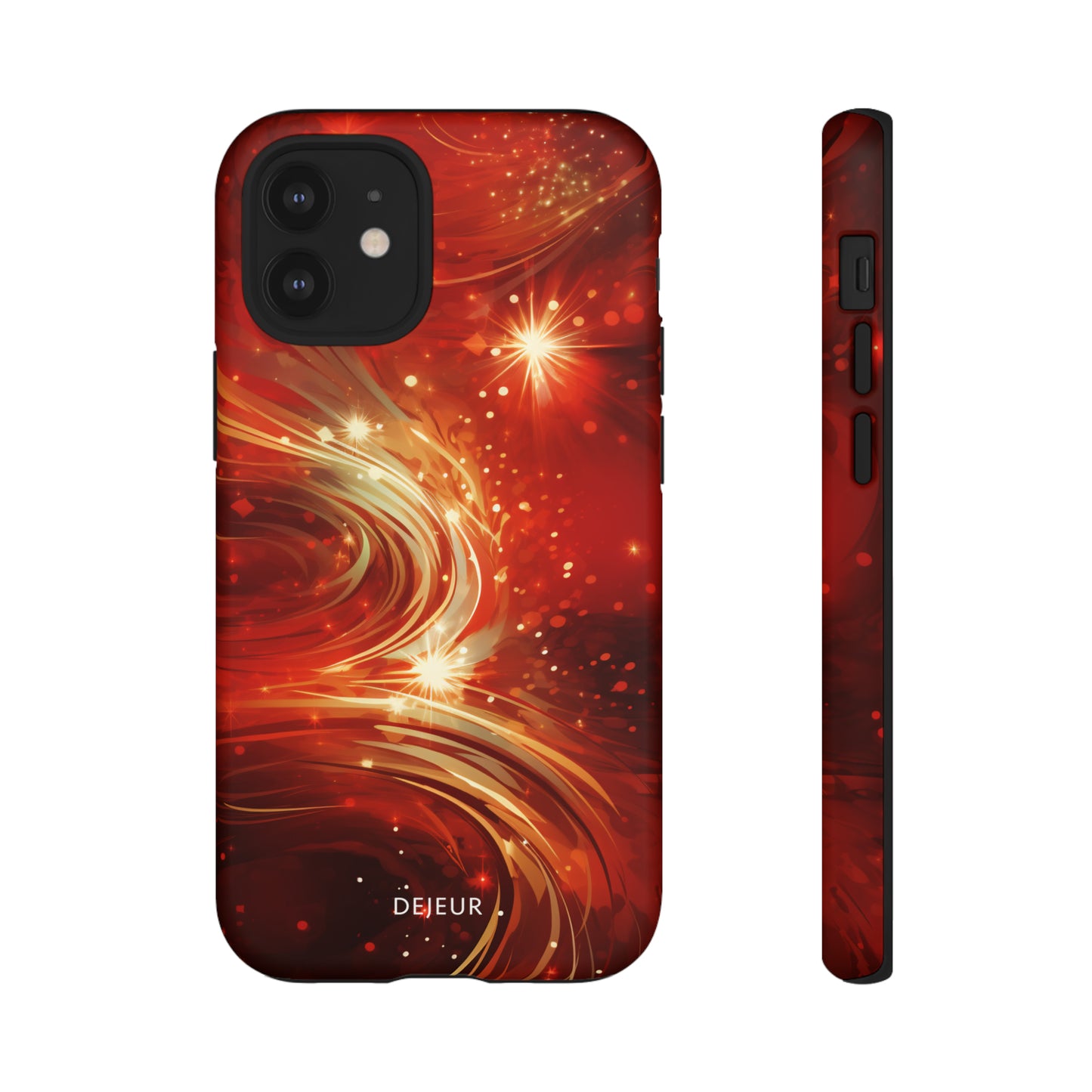 Festive Ruby Swirls  - iPhone Tough Case