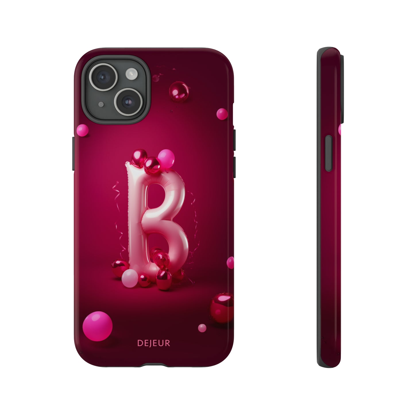 B Pink Party Balloons - iPhone Tough Case