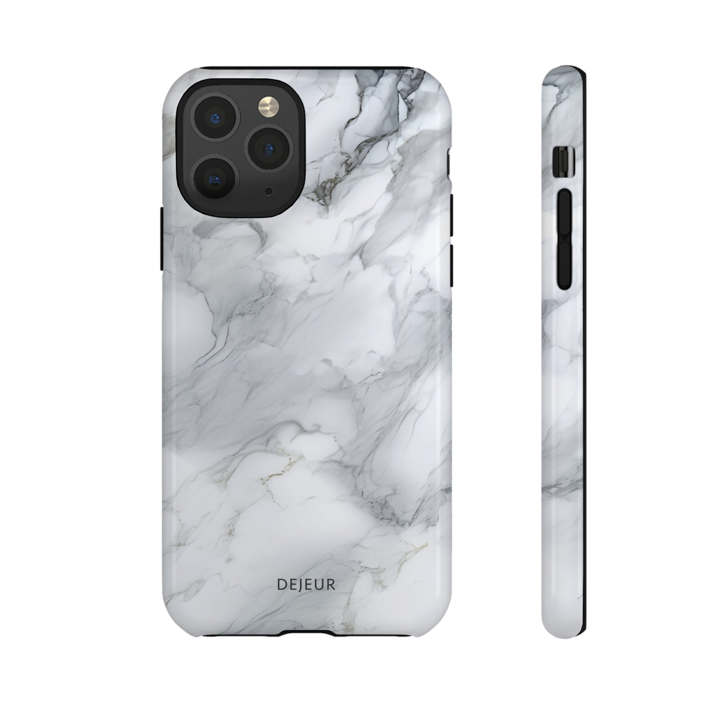 Platinum Silver Marble - iPhone Tough Case