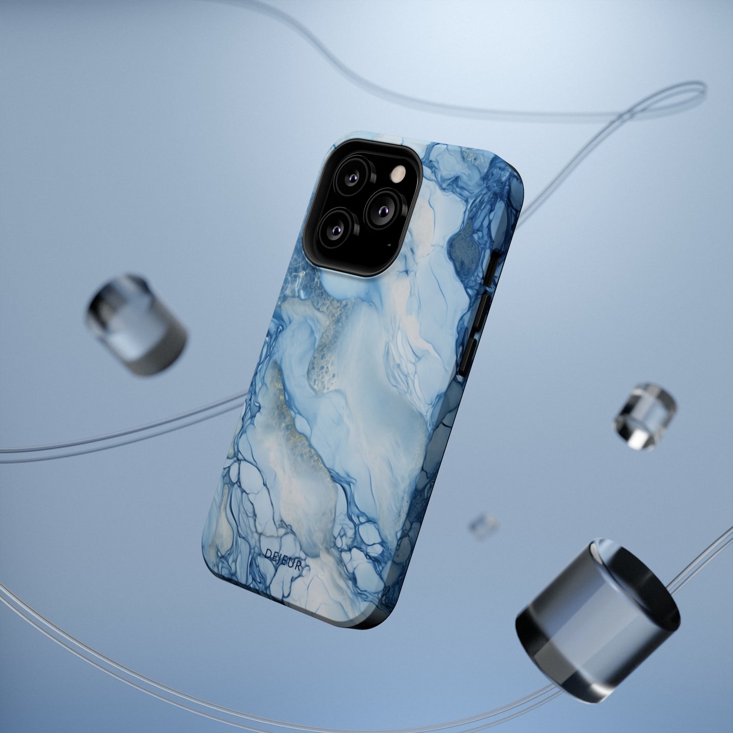 Sky Blue Marble - iPhone MagSafe Tough Case