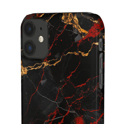 Dark Crimson Marble - iPhone Snap Case