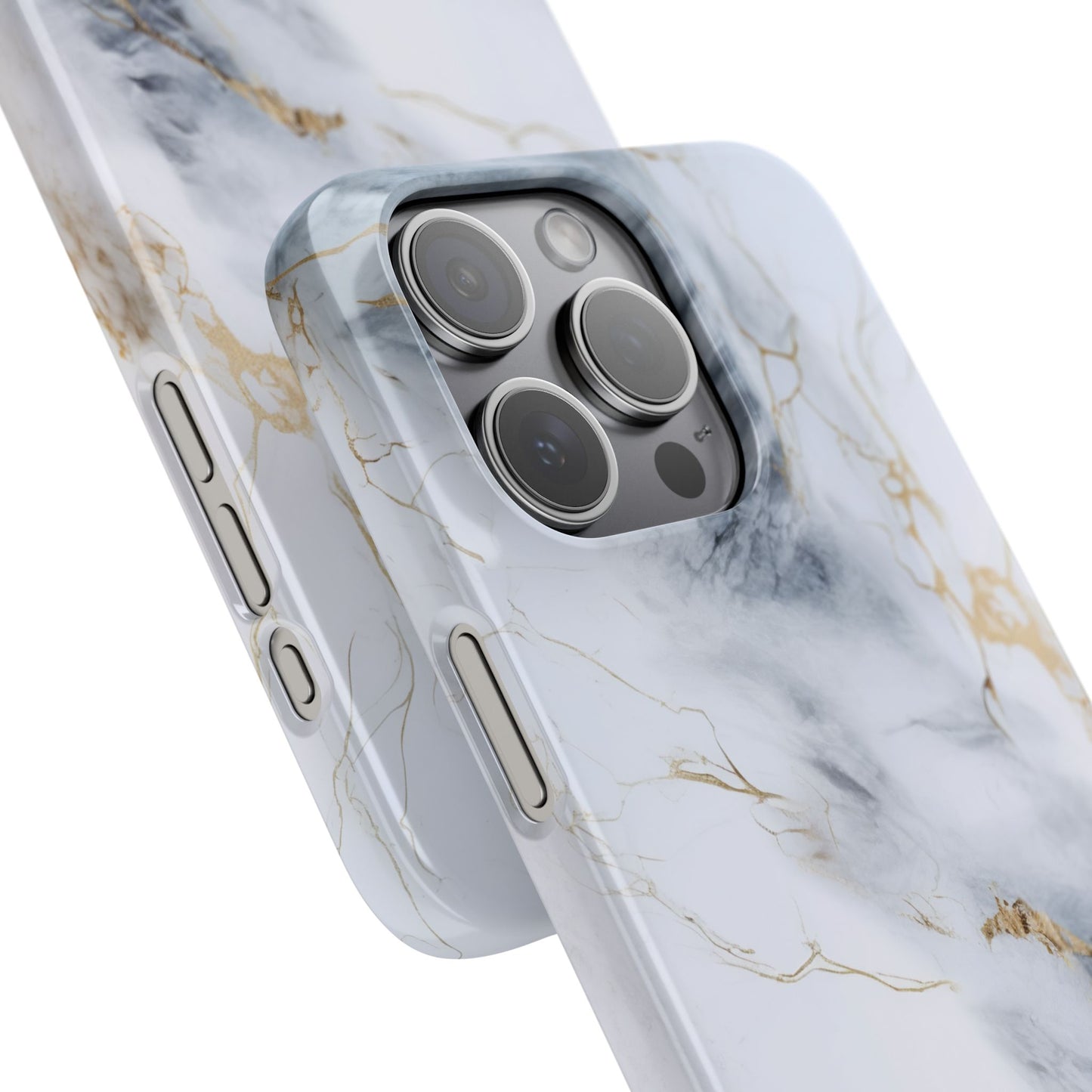 White Gold Marble - iPhone Snap Case