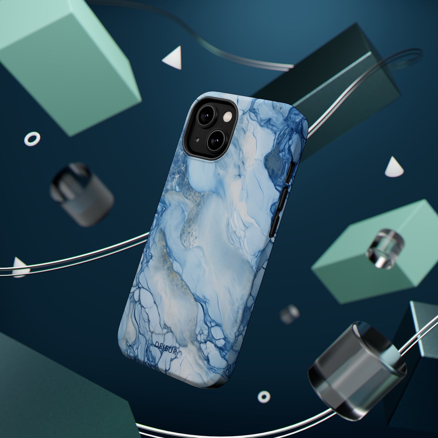 Sky Blue Marble - iPhone MagSafe Tough Case