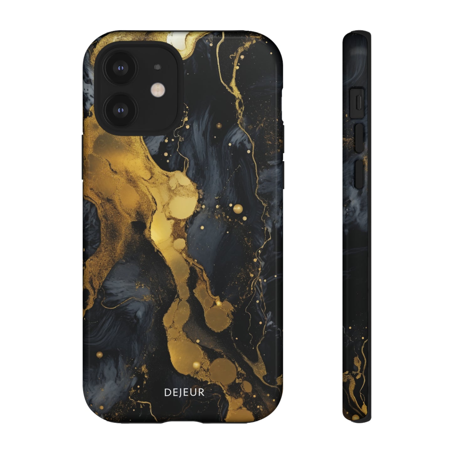 Metallic Gold Dark Marble - iPhone Tough Case