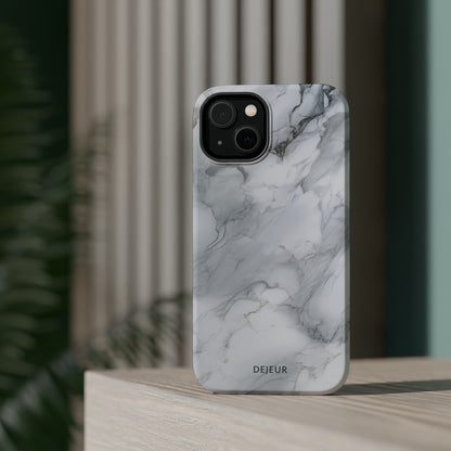 Platinum Silver Marble - iPhone MagSafe Tough Case