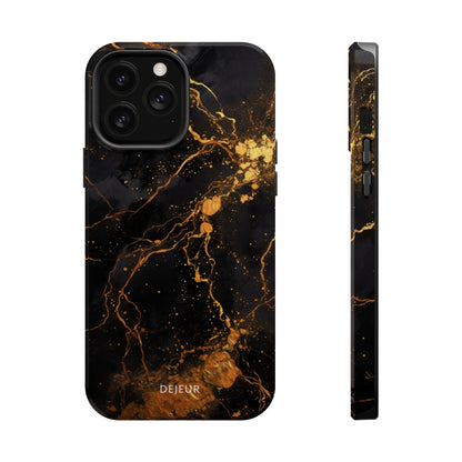 Dark Gold Amber Marble - iPhone MagSafe Tough Case