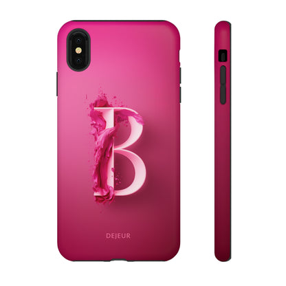 B Hot Pink Splash - iPhone Tough Case