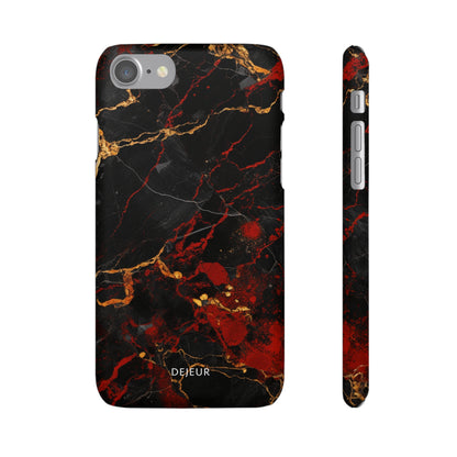 Dark Crimson Marble - iPhone Snap Case