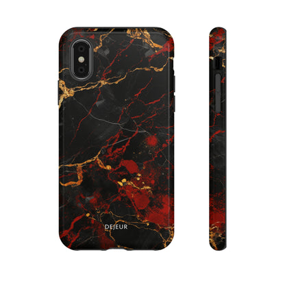 Dark Crimson Marble - iPhone Tough Case