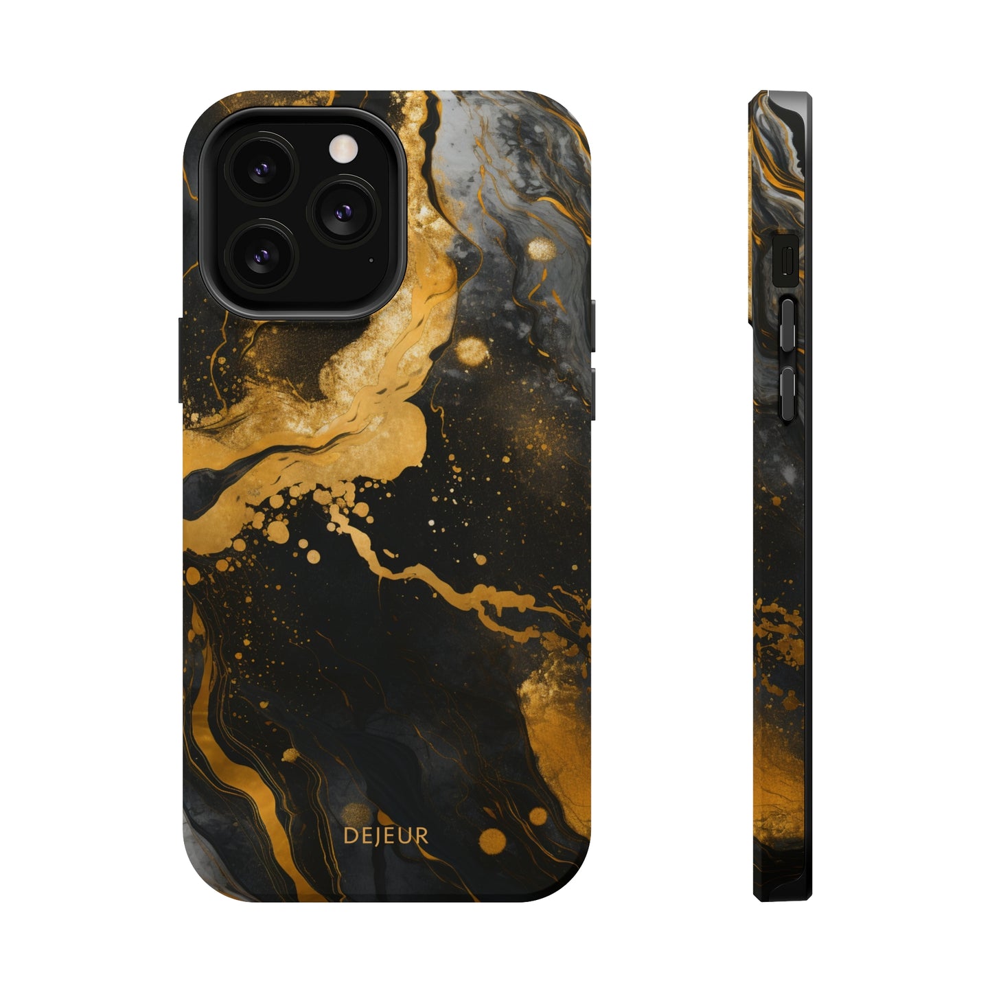 Gold & Black Marble - iPhone MagSafe Tough Case