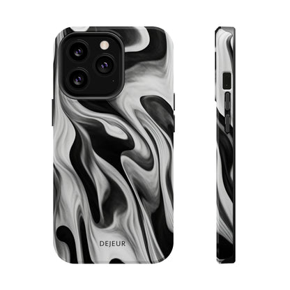 Misty Waves Monochrome - iPhone MagSafe Tough Case