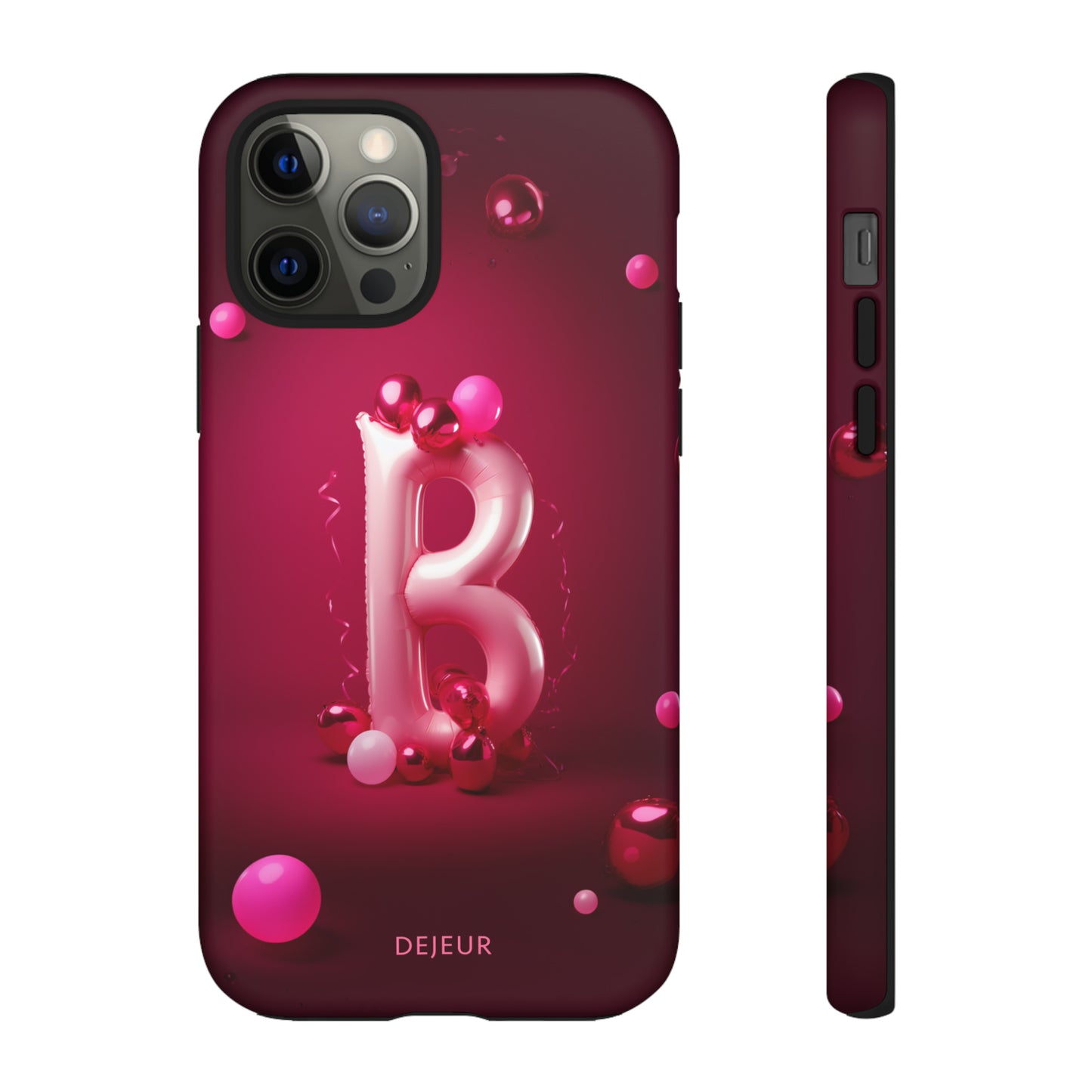 B Pink Party Balloons - iPhone Tough Case