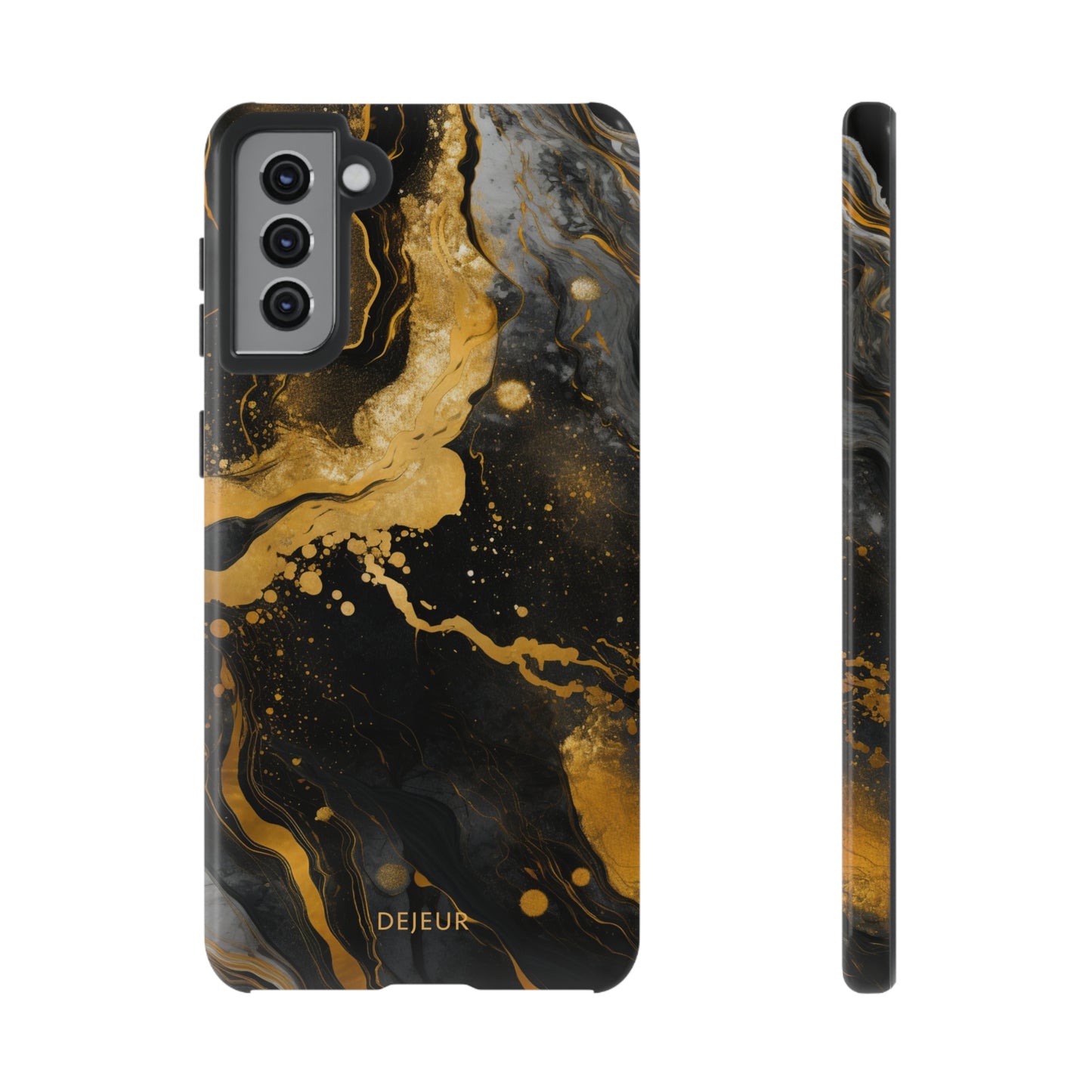 Gold & Black Marble - Samsung Galaxy Tough Case