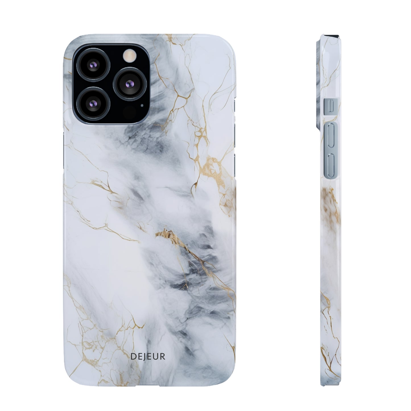 White Gold Marble - iPhone Snap Case