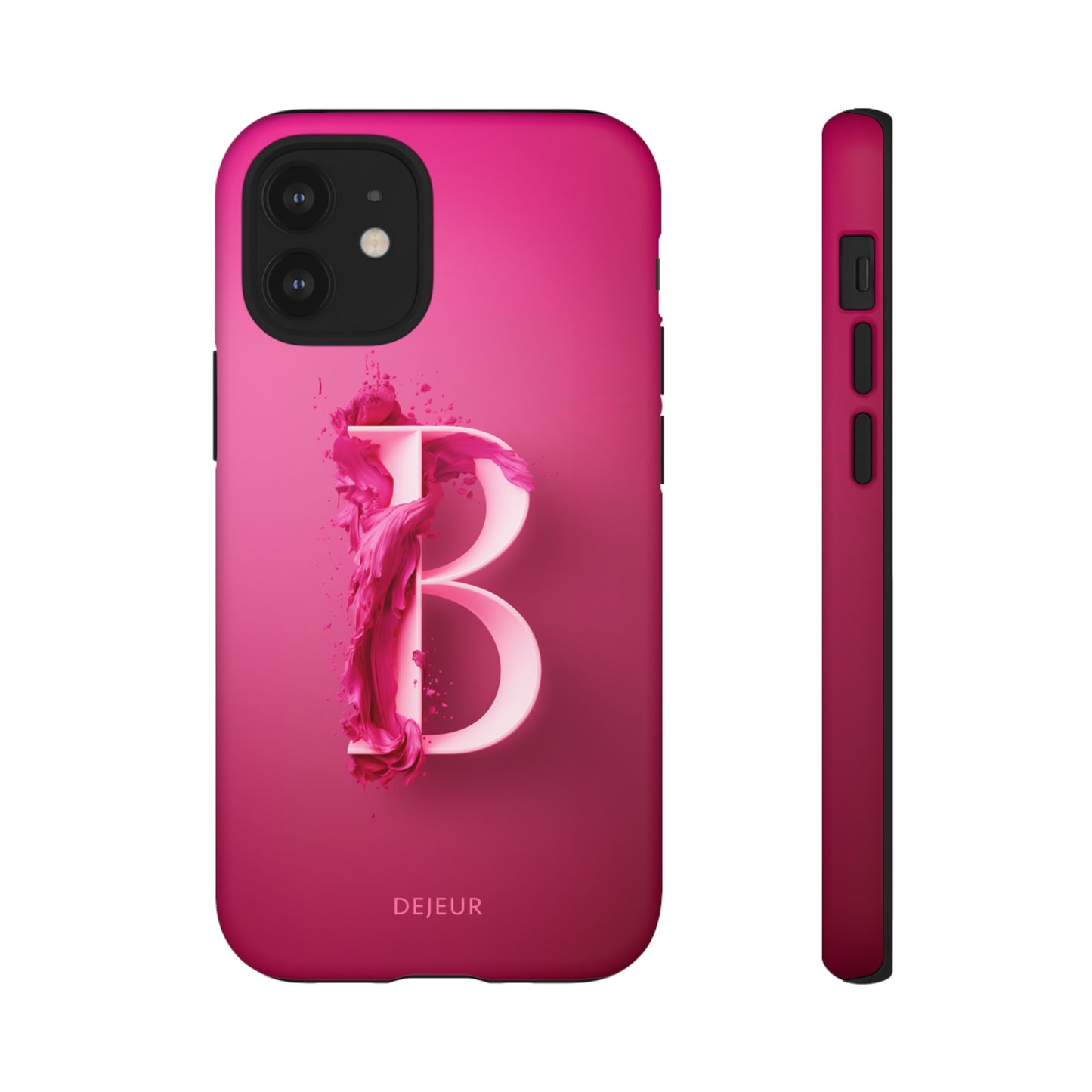 B Hot Pink Splash - iPhone Tough Case