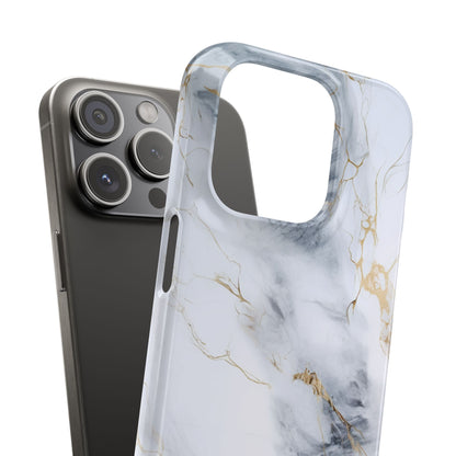 White Gold Marble - iPhone Snap Case