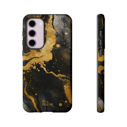 Gold & Black Marble - Samsung Galaxy Tough Case