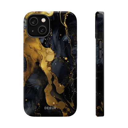 Metallic Gold Dark Marble - iPhone MagSafe Tough Case