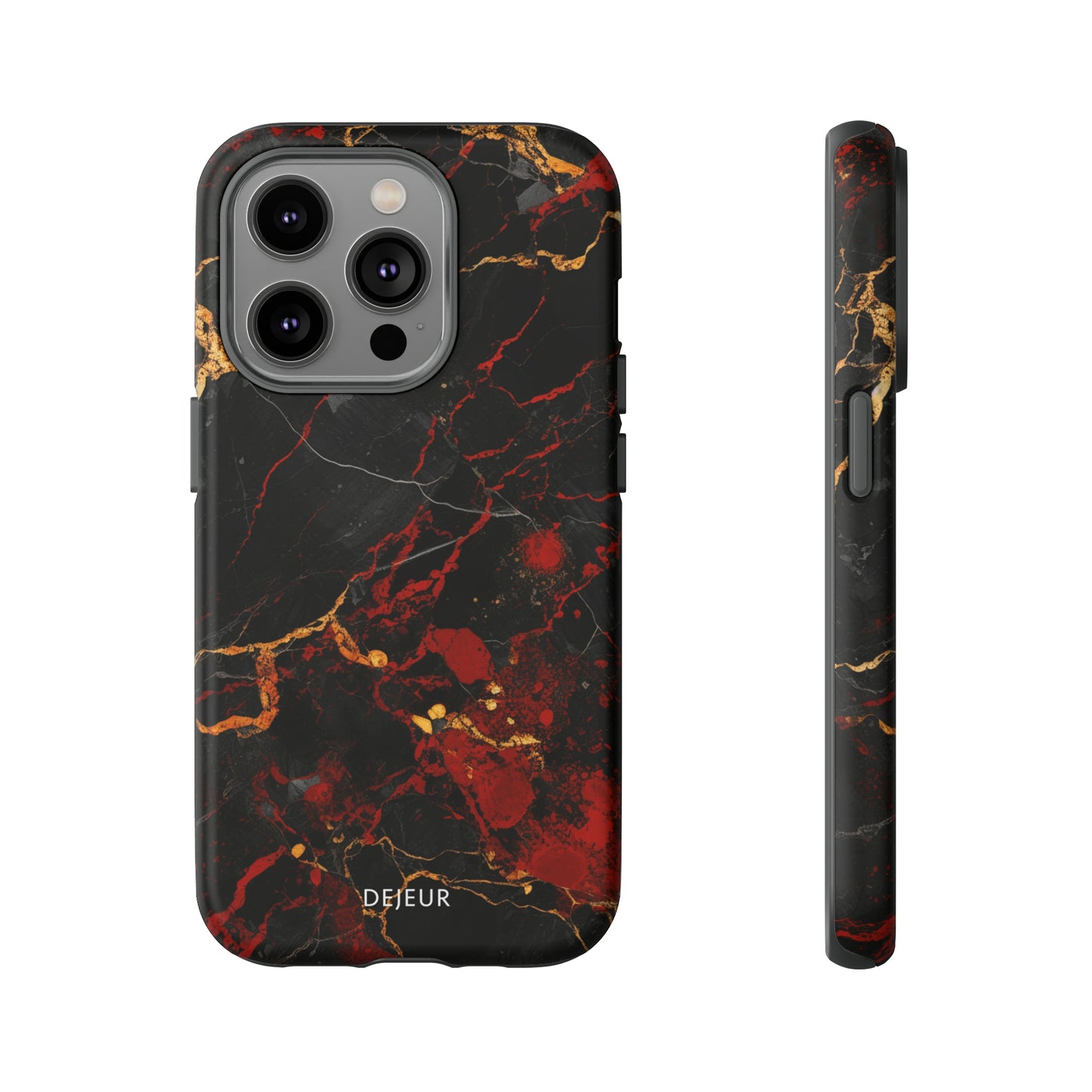 Dark Crimson Marble - iPhone Tough Case