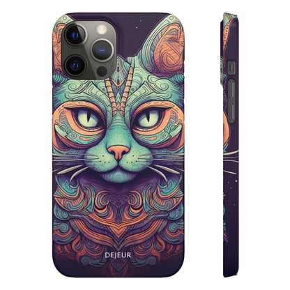 Intricate Aqua Cat - iPhone Snap Case