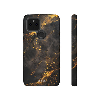 Black Gold Speckled Marble - Google Pixel Tough Case