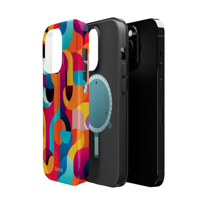 Curved Abstract Shapes - iPhone MagSafe Tough Case