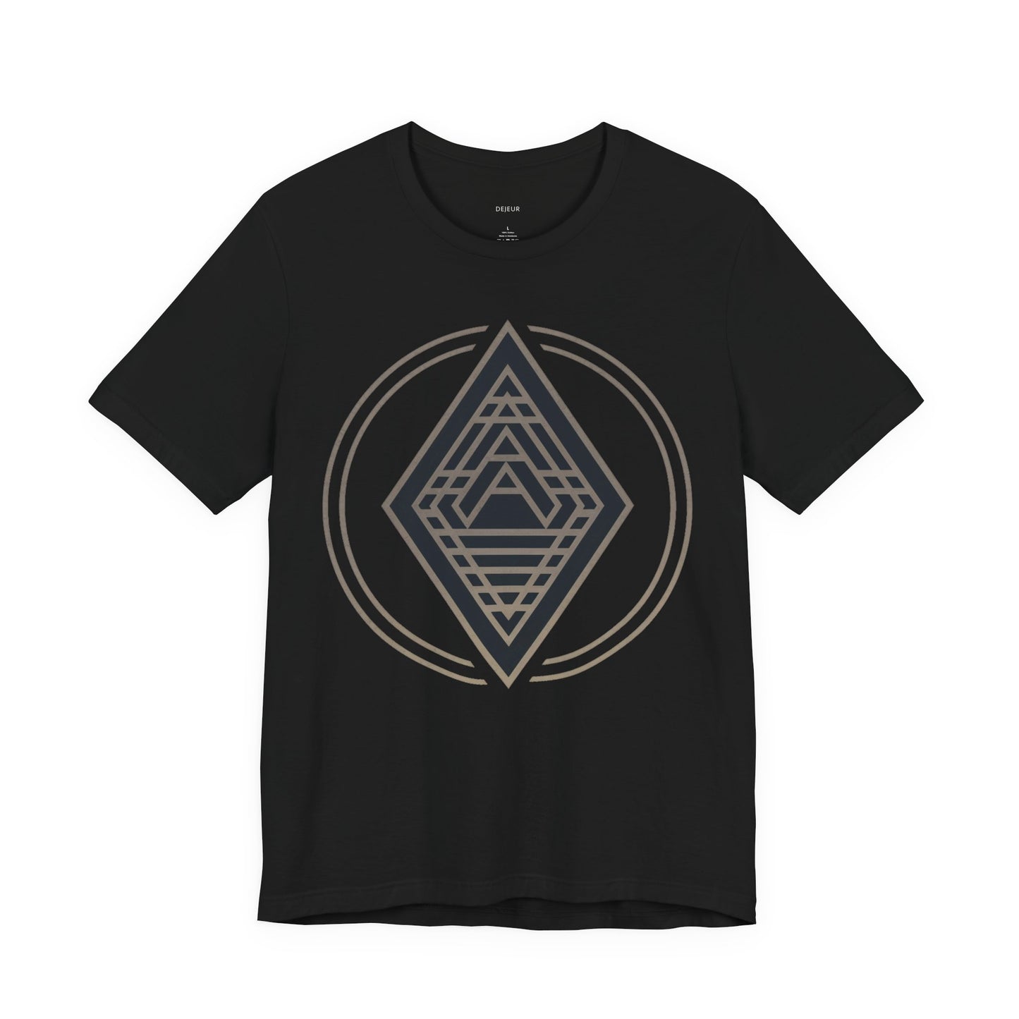 Diamond Art Deco Emblem Gold Circular Frame - Men's T-Shirt