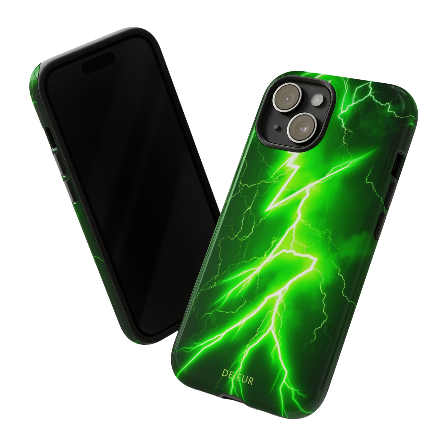 Neon Green Lightning - iPhone Tough Case