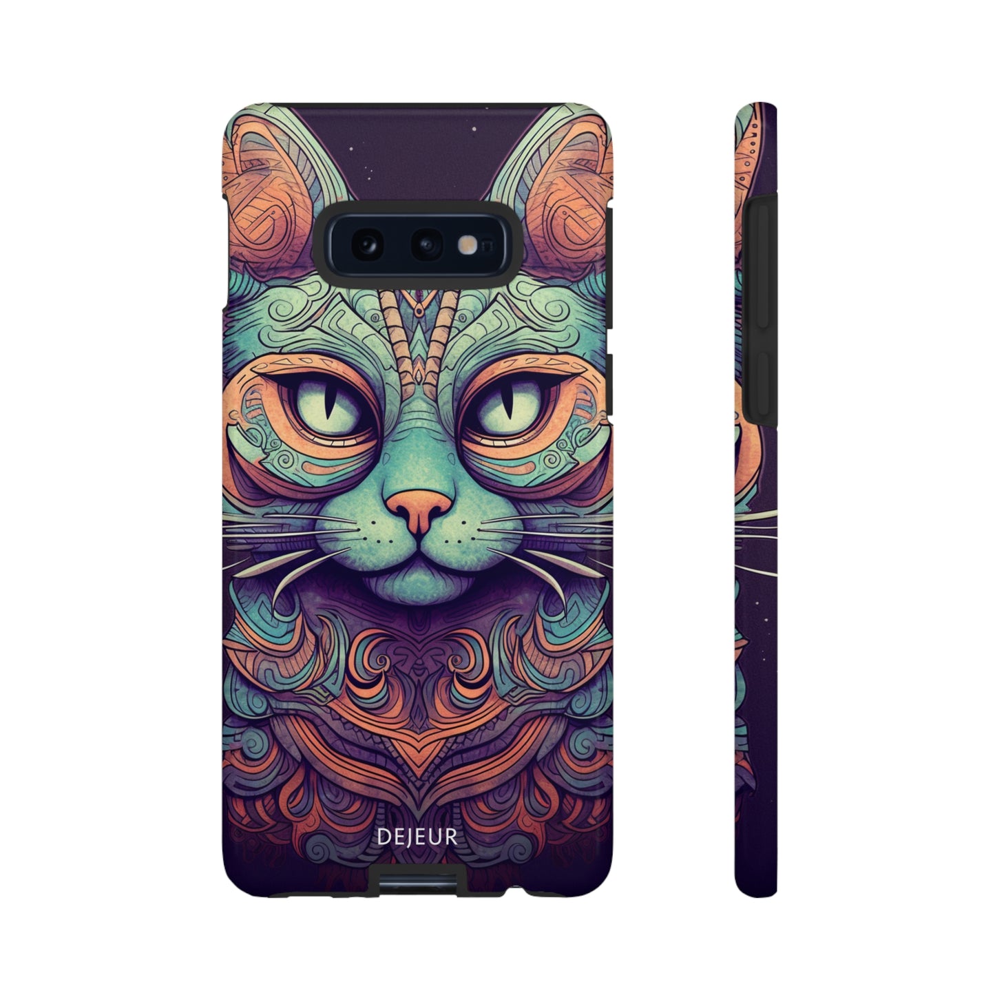 Intricate Aqua Cat - Samsung Galaxy Tough Case