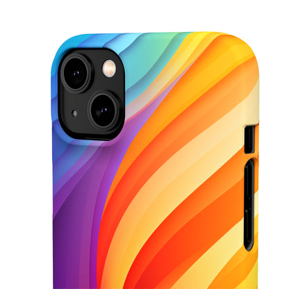 Rainbow Waves - iPhone Snap Case